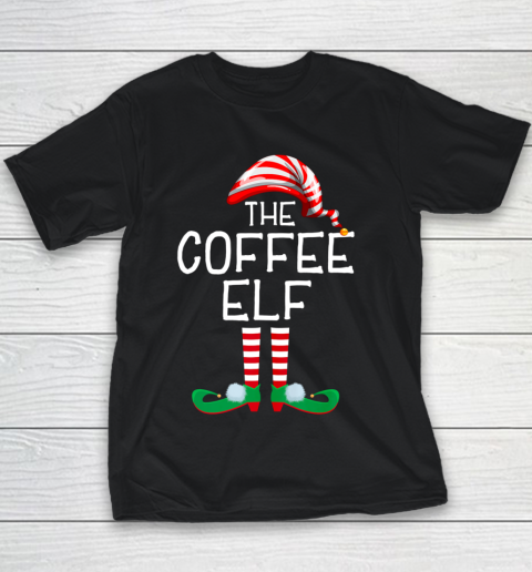 Coffee Elf Family Matching Group Christmas Gift Mom Dad Youth T-Shirt