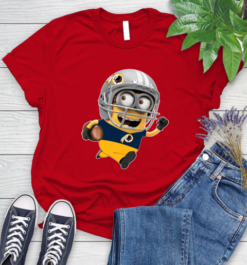 NFL Washington Redskins Minions Disney Football Sports Women's T-Shirt 9