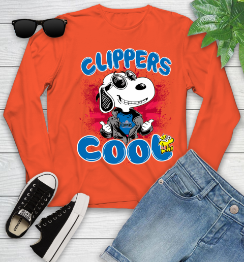 NBA Basketball LA Clippers Cool Snoopy Shirt Youth Long Sleeve 3