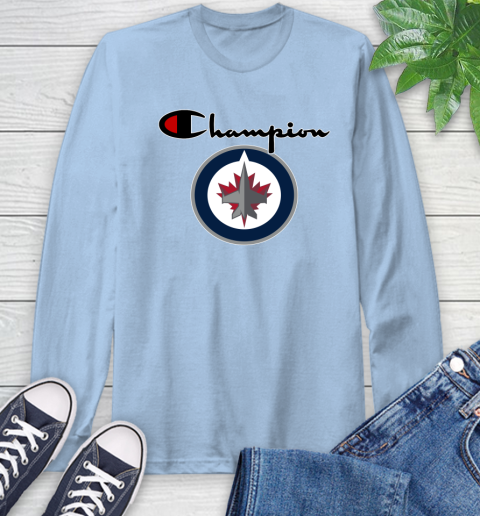NHL Hockey Winnipeg Jets Champion Shirt Long Sleeve T-Shirt 6