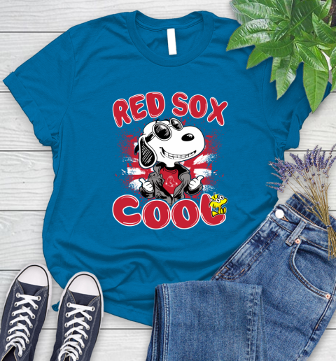 MLB Baseball Boston Red Sox Cool Snoopy Shirt Women's T-Shirt 8