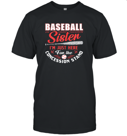 Baseball Sister I'm Just Here For The Concession Stand Unisex Jersey Tee
