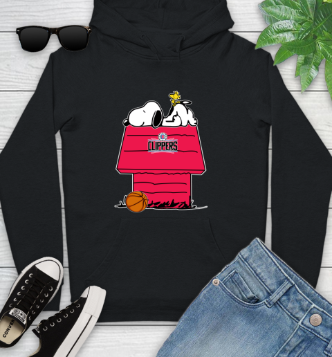 LA Clippers NBA Basketball Snoopy Woodstock The Peanuts Movie Youth Hoodie 2