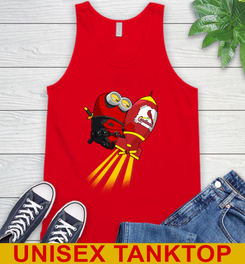 MLB Baseball St.Louis Cardinals Deadpool Minion Marvel Shirt Tank Top 5
