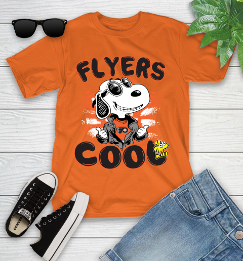 NHL Hockey Philadelphia Flyers Cool Snoopy Shirt Youth T-Shirt - Image 9