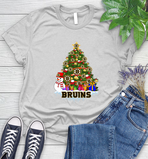 Boston Bruins Merry Christmas Nhl Hockey Sports Women S T Shirt