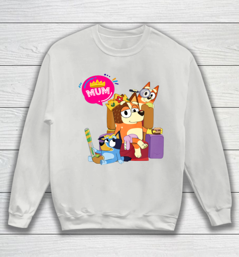 Bluey Mom Dad Funny Queen For Family Lover Sweatshirt 5