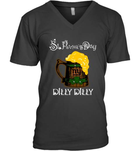 NFL New York Giants St Patrick's Day Dilly Dilly Beer Football Sports q07rTxBU3zA v neck unisex 8 95 151514 front black