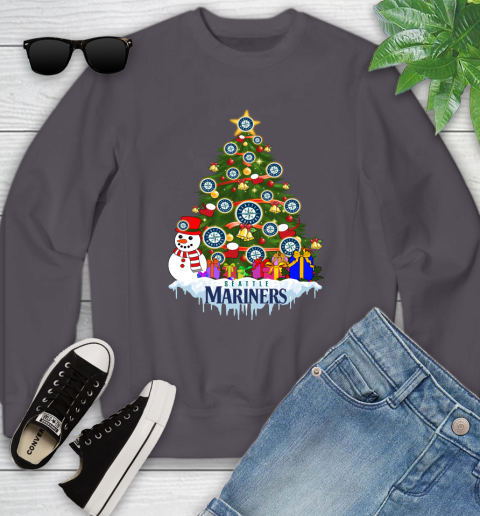 Seattle Mariners Merry Christmas MLB Baseball Sports Youth Sweatshirt 6