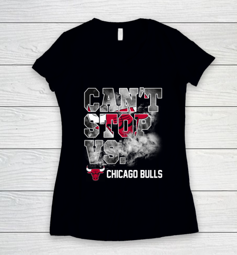 NBA Chicago Bulls Basketball Can't Stop Vs Women's V-Neck T-Shirt