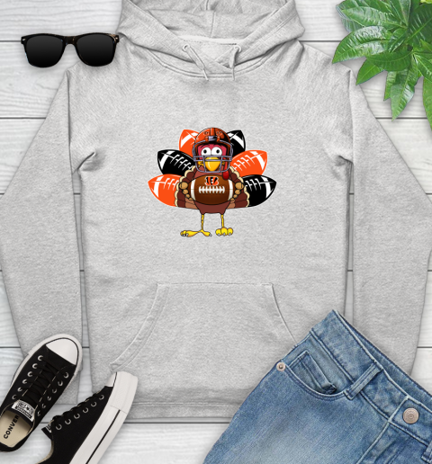 Cincinnati Bengals Turkey Thanksgiving Day Youth Hoodie