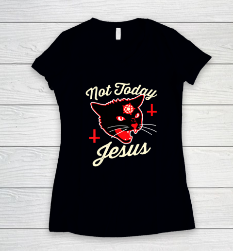 Not today satan top cat shirt