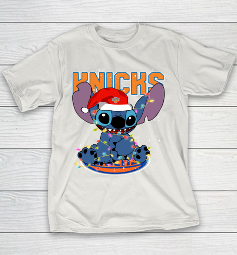 New York Knicks NBA noel stitch Basketball Christmas Youth T-Shirt 8