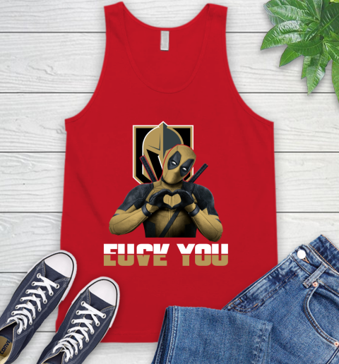 NHL Vegas Golden Knights Deadpool Love You Fuck You Hockey Sports Tank Top 5