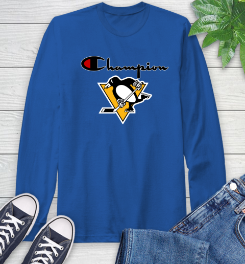 NHL Hockey Pittsburgh Penguins Champion Shirt Long Sleeve T-Shirt 7