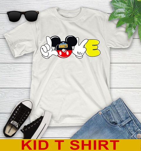 Denver Nuggets NBA Basketball Love Mickey Disney Sports Youth T-Shirt