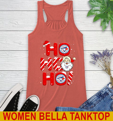 Toronto Blue Jays MLB Baseball Ho Ho Ho Santa Claus Merry Christmas Shirt Racerback Tank 3