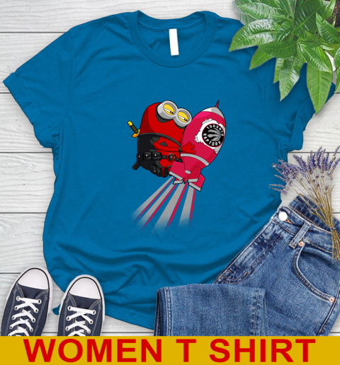 NBA Basketball Toronto Raptors Deadpool Minion Marvel Shirt Women's T-Shirt 8