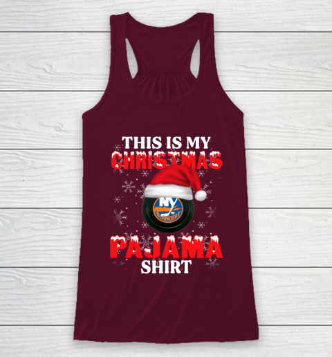 New York Islanders This Is My Christmas Pajama Shirt NHL Racerback Tank 2