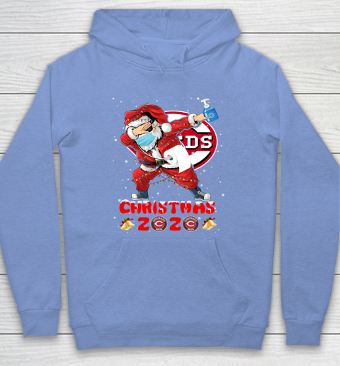Cincinnati Reds Funny Santa Claus Dabbing Christmas 2020 MLB Hoodie 8