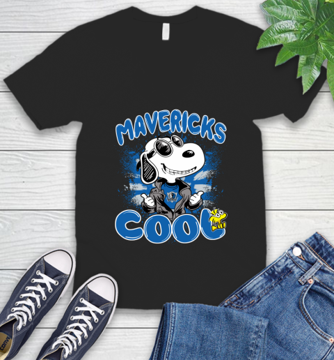 NBA Basketball Dallas Mavericks Cool Snoopy Shirt V-Neck T-Shirt