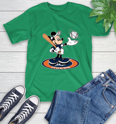 MLB Baseball Detroit Tigers Cheerful Mickey Disney Shirt T-Shirt 8