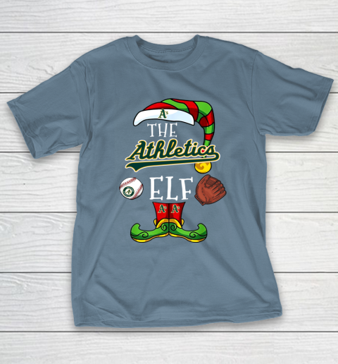 Oakland Athletics Christmas ELF Funny MLB T-Shirt 6