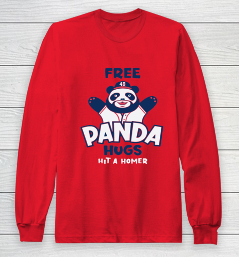 Free Panda Hugs Braves Long Sleeve T-Shirt