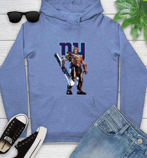 NFL Thanos Gauntlet Avengers Endgame Football New York Giants Youth Hoodie 12