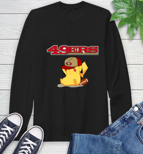 NFL Pikachu Football San Francisco 49ers Long Sleeve T-Shirt 2