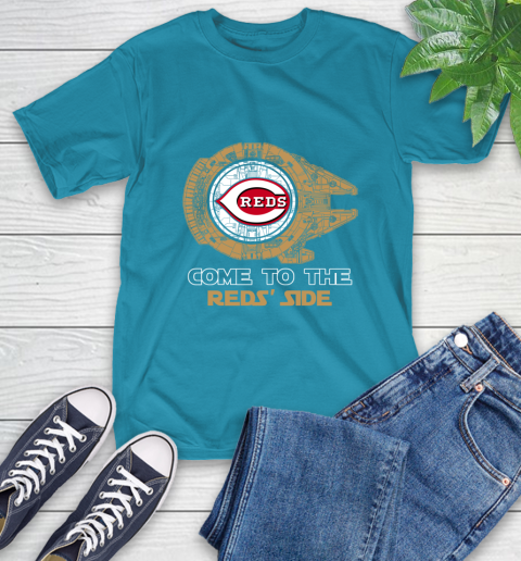 MLB Come To The Cincinnati Reds Side Star Wars Baseball Sports T-Shirt 9