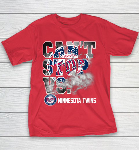 MLB Minnesota Twins Baseball Can't Stop Vs Twins Youth T-Shirt 7