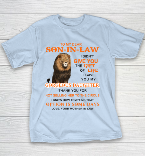 To My Dear Son In Law Youth T-Shirt 4