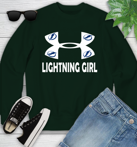 NHL Tampa Bay Lightning Girl Under Armour Hockey Sports Youth Sweatshirt 9