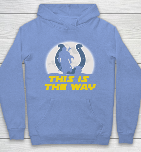 Indianapolis Colts NFL Football Star Wars Yoda And Mandalorian This Is The Way Hoodie 8