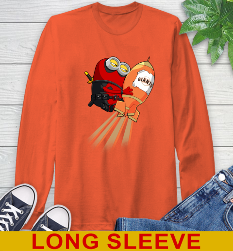MLB Baseball San Francisco Giants Deadpool Minion Marvel Shirt Long Sleeve T-Shirt 4