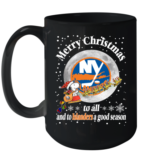 New York Islanders Merry Christmas To All And To Islanders A Good Season NHL Hockey Sports Ceramic Mug 15oz