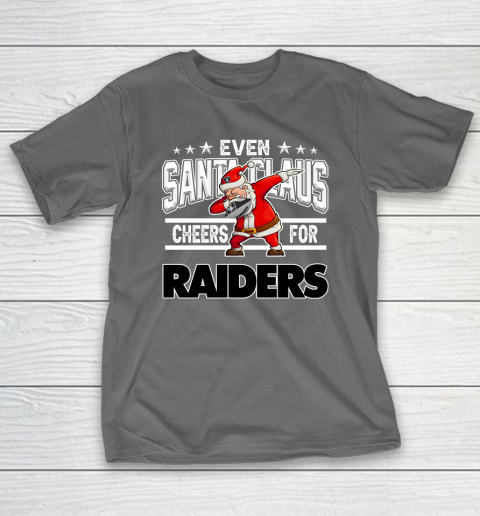 Oakland Raiders Even Santa Claus Cheers For Christmas NFL T-Shirt 8