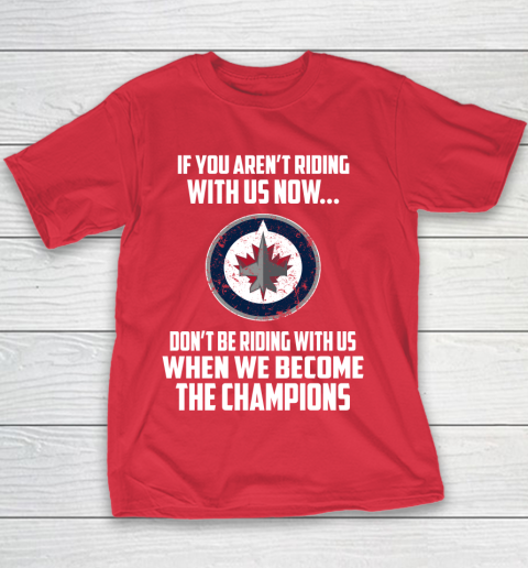 NHL Winnipeg Jets Hockey We Become The Champions Youth T-Shirt 7