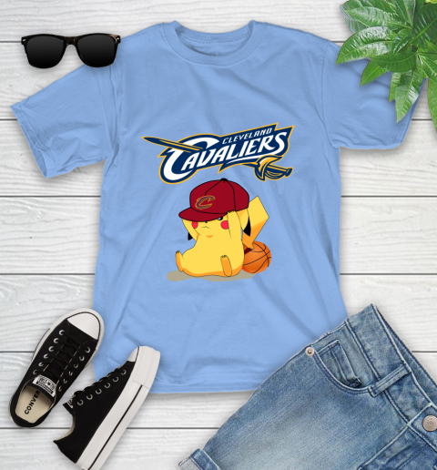 NBA Pikachu Basketball Sports Cleveland Cavaliers Youth T-Shirt 11