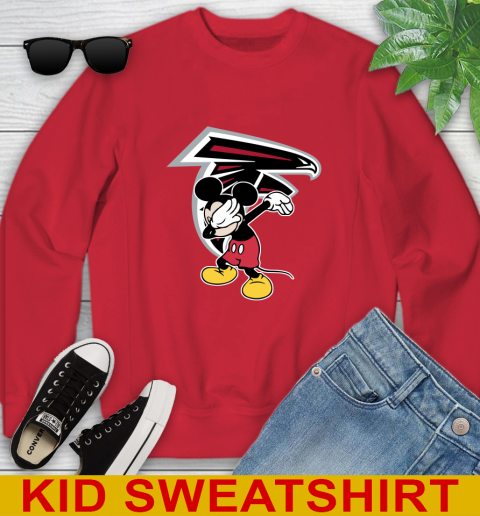 Atlanta Falcons NFL Football Dabbing Mickey Disney Sports Youth Sweatshirt 8