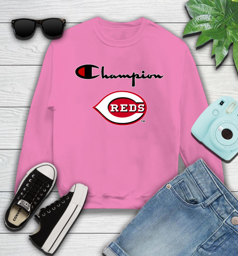 MLB Baseball Cincinnati Reds Champion Shirt Youth Sweatshirt 3
