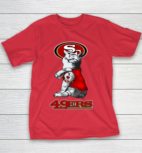 NFL Football My Cat Loves San Francisco 49ers Youth T-Shirt 7