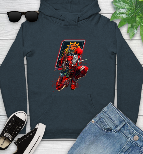 NBA Deadpool Marvel Comics Sports Basketball Phoenix Suns Youth Hoodie 8