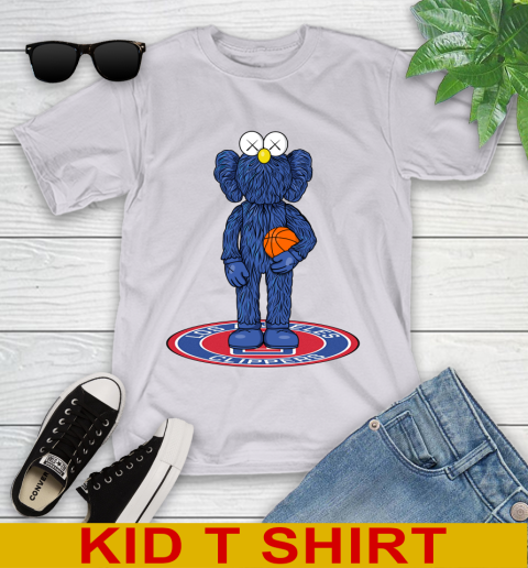 NBA Basketball LA Clippers Kaws Bff Blue Figure Shirt Youth T-Shirt 5