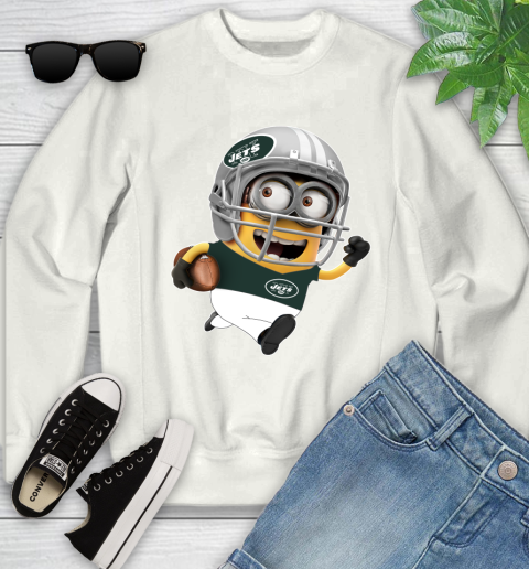 NFL New York Jets Minions Disney Football Sports Youth Sweatshirt