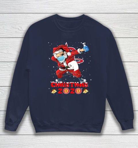 Houston Rockets Funny Santa Claus Dabbing Christmas 2020 NBA Sweatshirt 2
