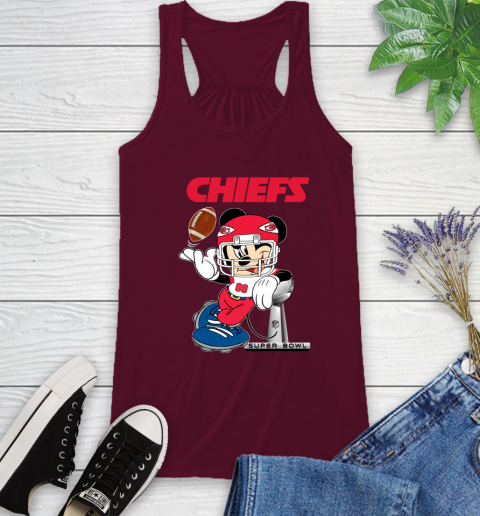 NFL Kansas city chiefs Mickey Mouse Disney Super Bowl Football T Shirt Racerback Tank 3