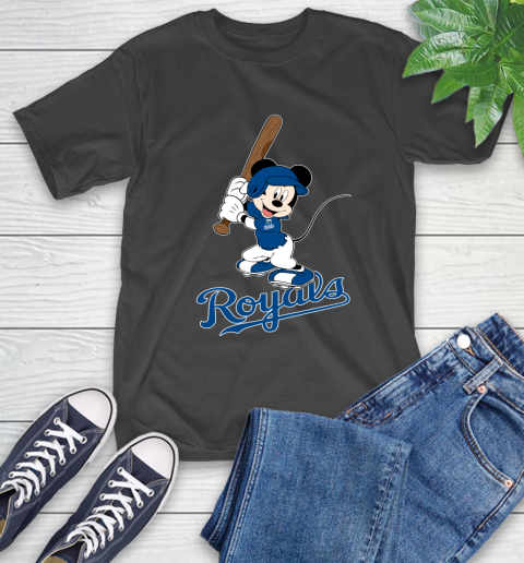MLB Baseball Kansas City Royals Cheerful Mickey Mouse Shirt T-Shirt