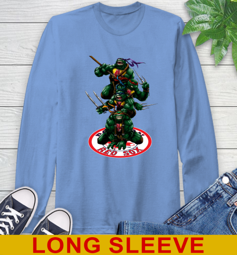 MLB Baseball Boston Red Sox Teenage Mutant Ninja Turtles Shirt Long Sleeve T-Shirt 11